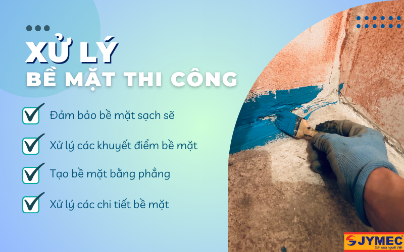 Xử lý bề mặt trước khi sơn chống thấm nhà vệ sinh