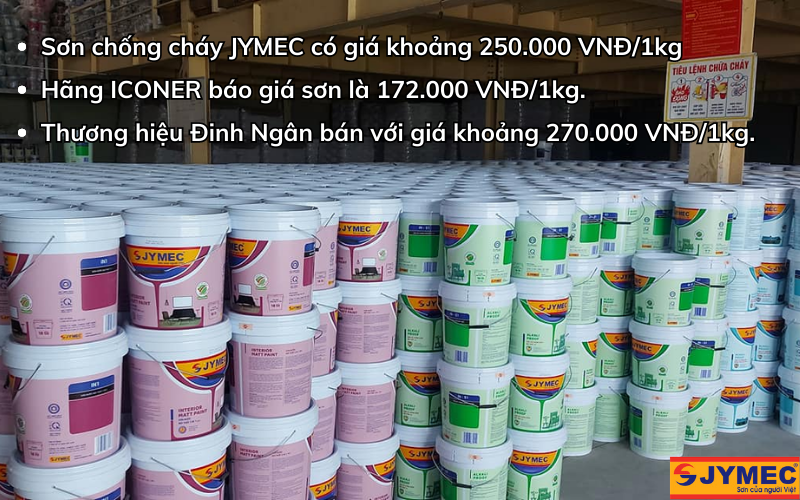 Giá sơn chống cháy các hãng
