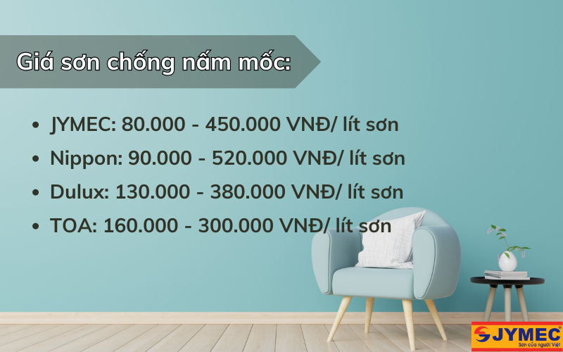 Giá sơn chống nấm mốc các hãng