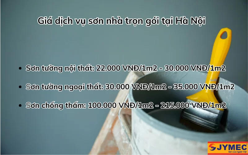 Báo giá sơn nhà từng hạng mục