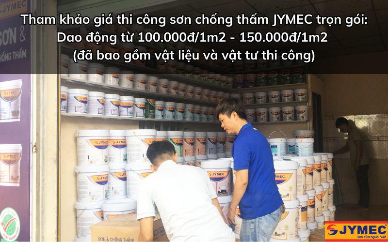 Giá thi công sơn chống thấm JYMEC trọn gói