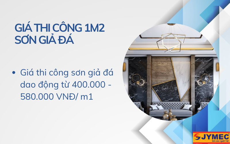 Giá thi công 1m2 sơn giả đá là bao nhiêu ?