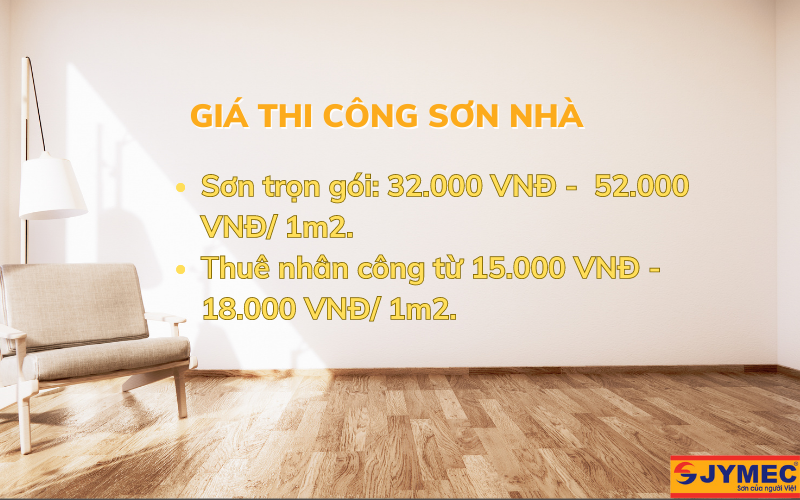 Bảng giá thi công sơn nhà hiện nay