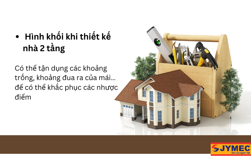 Lưu ý về hình khối đối với ngoại thất ngôi nhà