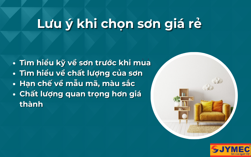 Lưu ý khi mua sơn nhà giá rẻ