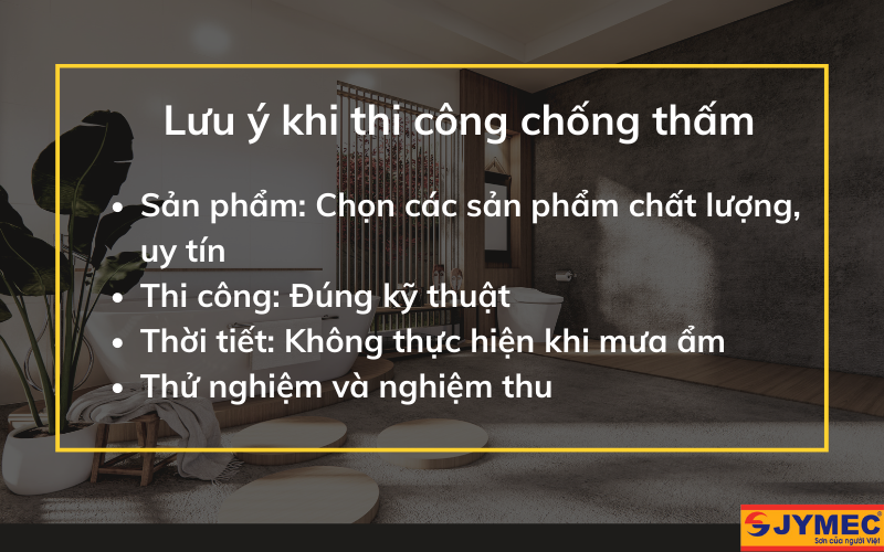 Lưu ý quan trọng khi thi công chống thấm nhà vệ sinh