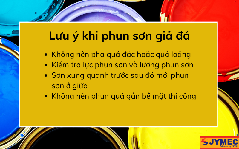 Lưu ý quan trọng khi thi công phun giả đá Lưu ý quan trọng khi thi công phun giả đá