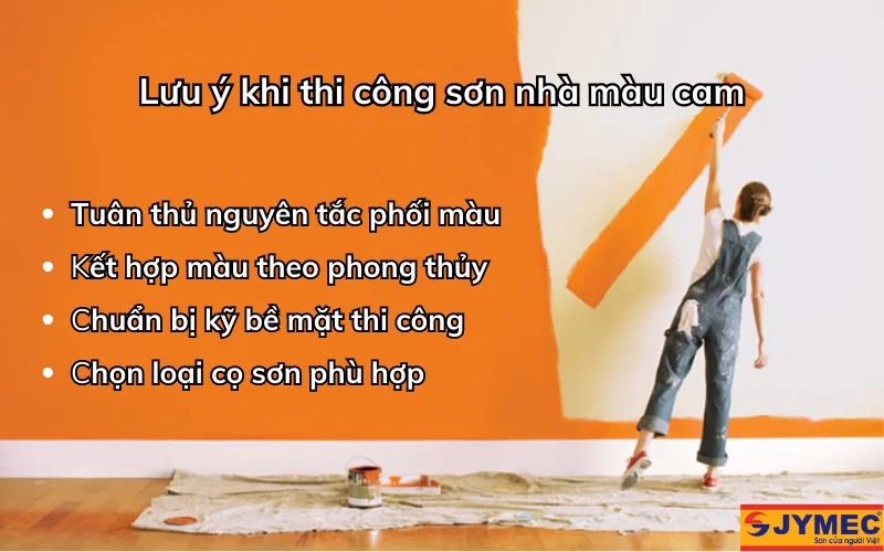 Sơn nhà màu cam cần lưu ý gì?