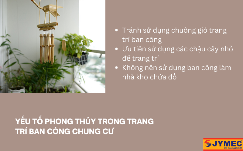 Yếu tố phong thủy khi thiết kế ban công chung cư