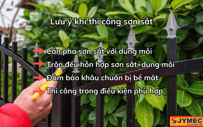 Lưu ý khi thi công sơn sắt giá rẻ