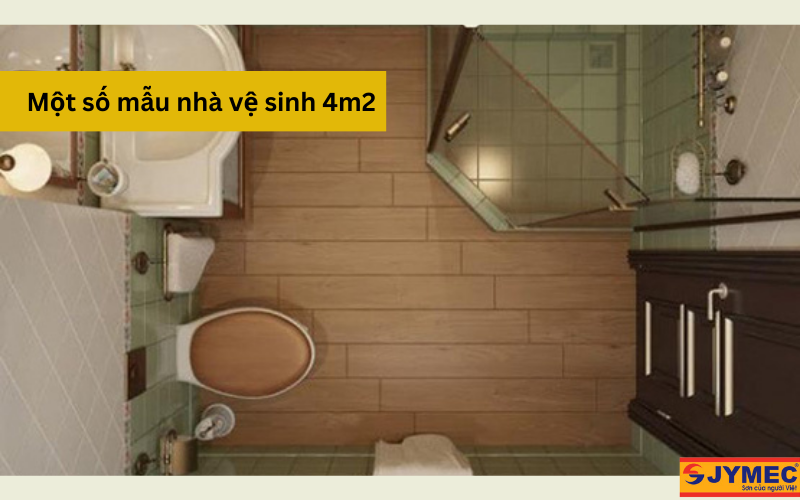 Nhà vệ sinh 4m2 dùng bồn tắm kính mang lại hiệu quả cao