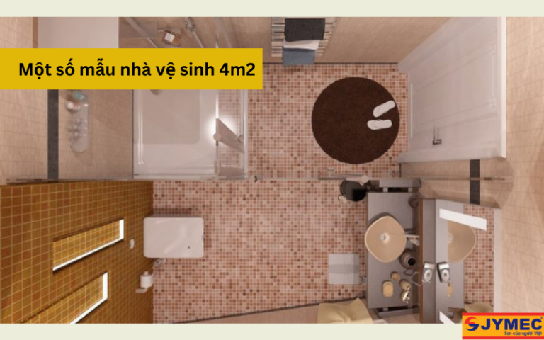 Thiết kế nhà vệ sinh 4m2 đẹp rộng rãi nhất