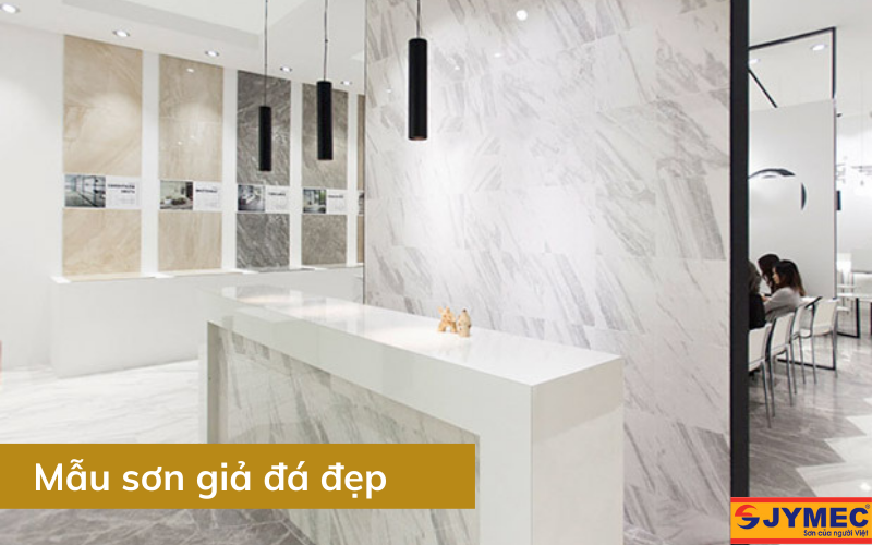 Mẫu sơn giả đá quầy lễ tân, thu ngân đẹp Mẫu sơn giả đá quầy lễ tân, thu ngân đẹp