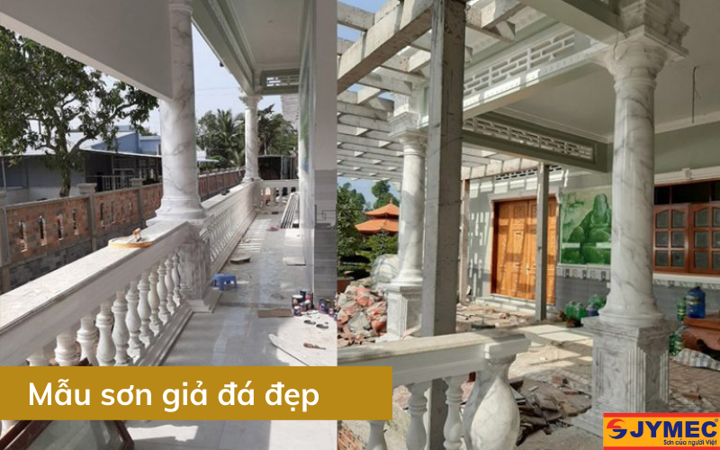 Mẫu cột giả đá đẹp Mẫu cột giả đá đẹp