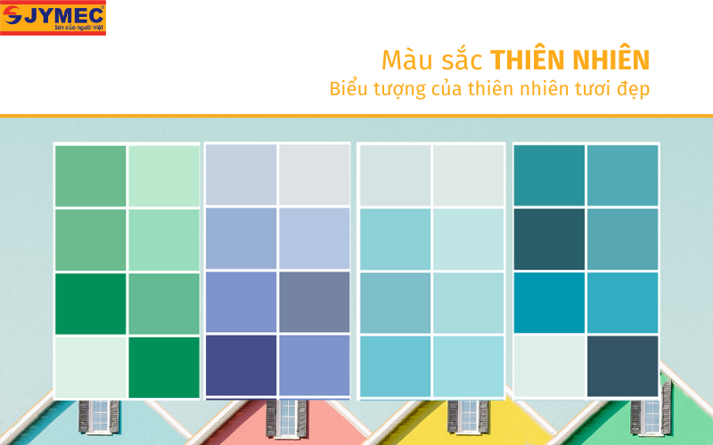 Bảng màu sơn nhà lấy cảm hứng từ thiên nhất của JYMEC