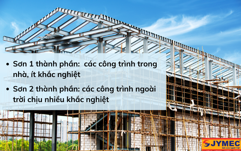 Nên sử dụng sơn sắt mạ kẽm 1 thành phần hay 2 thành phần