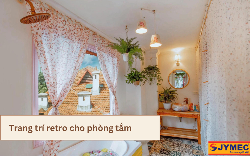 Phòng tắm retro ấn tượng