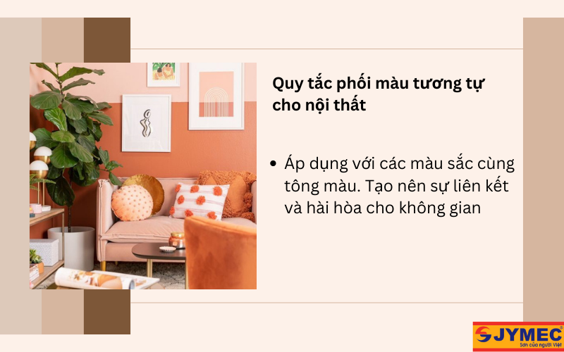 Quy tắc phối màu tương tự trong thiết kế nội thất