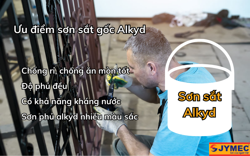 Sơn sắt Alkyd có ưu điểm gì?