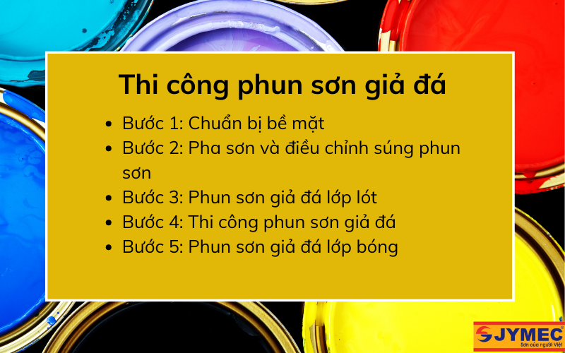 Quy trình thi công phun sơn giả đá Quy trình thi công phun sơn giả đá