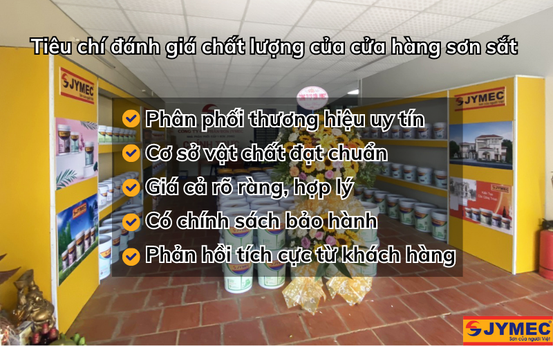 Tiêu chí đánh giá chất lượng cửa hàng sơn