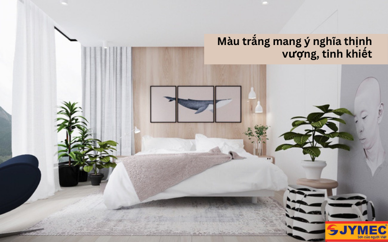 Màu trắng mang ý nghĩa thịnh vượng, tinh khiết cho không gian nội thất