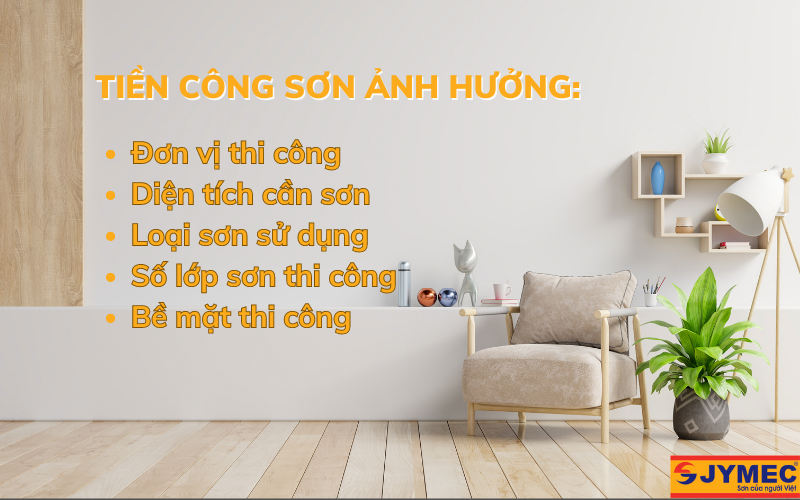 Yếu tố ảnh hưởng tới tiền thi công sơn nhà