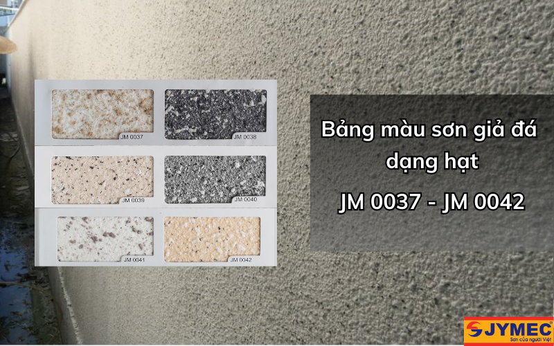 Các màu sơn đá hạt của JYMEC