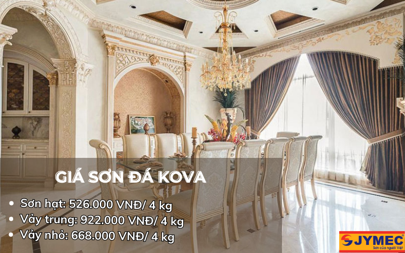 Giá sơn đá Kova trên thị trường hiện nay