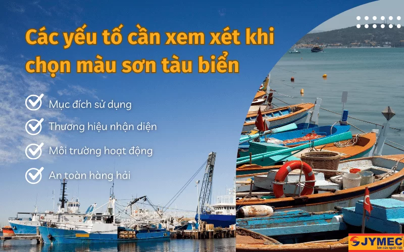 Các yếu tố cần quan tâm khi chọn màu tàu biển
