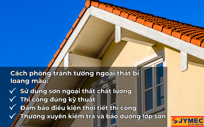 Cách xử lý tường sơn ngoại thất bị loang màu