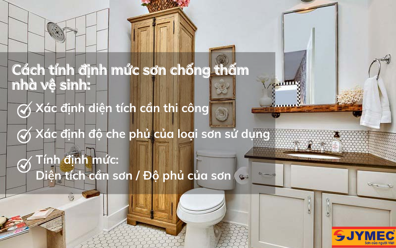 Cách tính định mức sơn chống thấm nhà vệ sinh