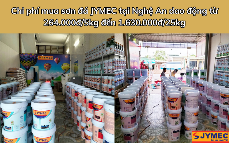 Chi phí mua sơn giả đá tại Nghệ An đối với hãng JYMEC