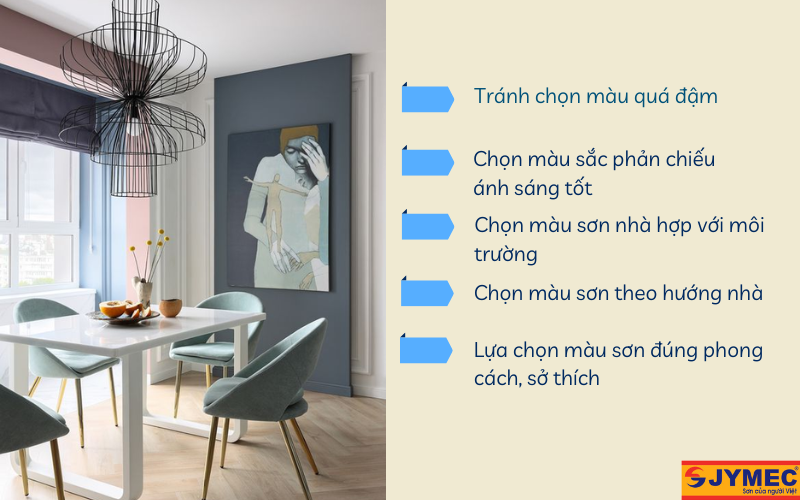 Cách chọn màu sơn phù hợp với căn nhà vào mùa hè