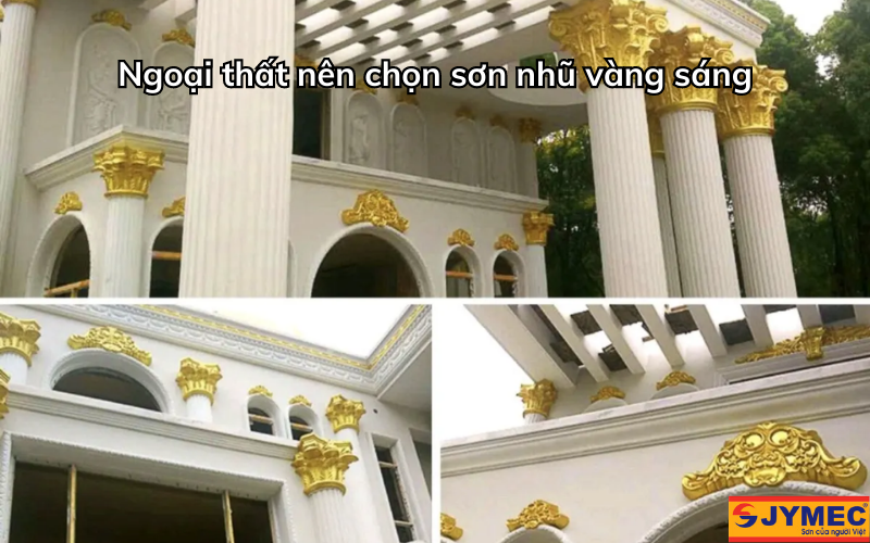 Sơn nhũ ánh vàng cho các chi tiết ngoại thất