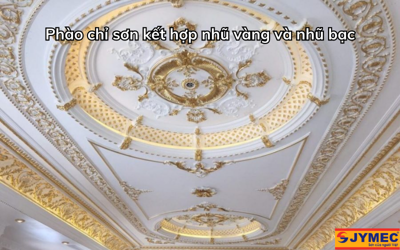 Kết hợp màu sơn nhũ cho phào chỉ