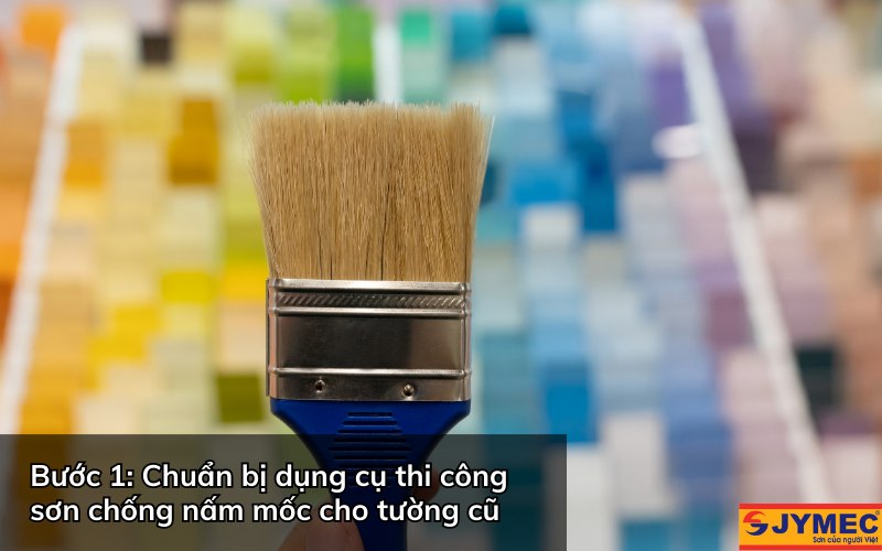 Chuẩn bị dụng cụ thi công sơn