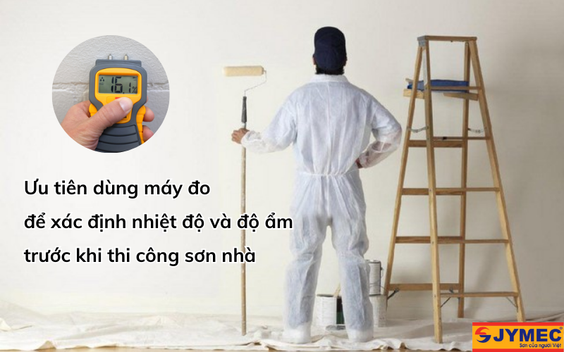 Nên dùng máy đo độ ẩm khi sơn nhà