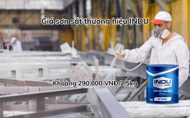 Sơn sắt mạ kẽm INDU có giá hợp lý