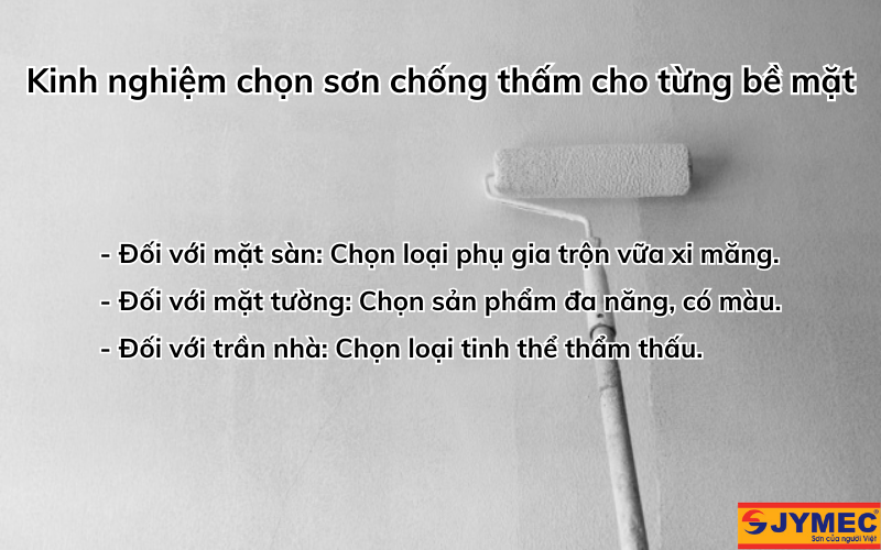 Kinh nghiệm chọn sơn chống thấm phù hợp