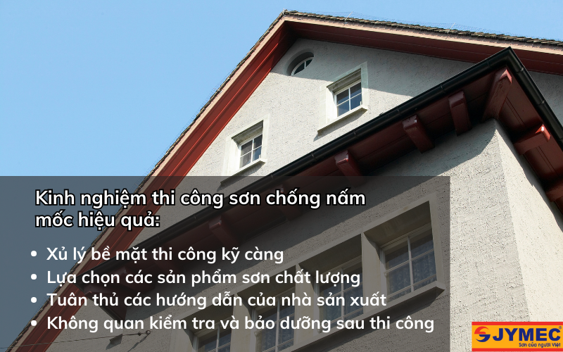 Kinh nghiệm thi công sơn chống rêu mốc