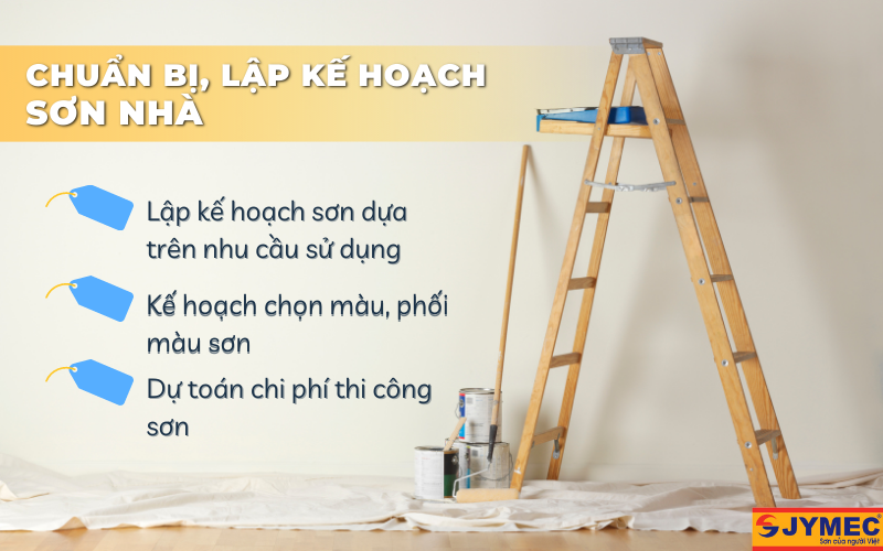 Cần lập kế hoạch cụ thể khi tự sơn nhà