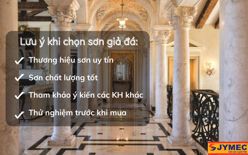 Lưu ý khi lựa chọn sơn giả đá chất lượng