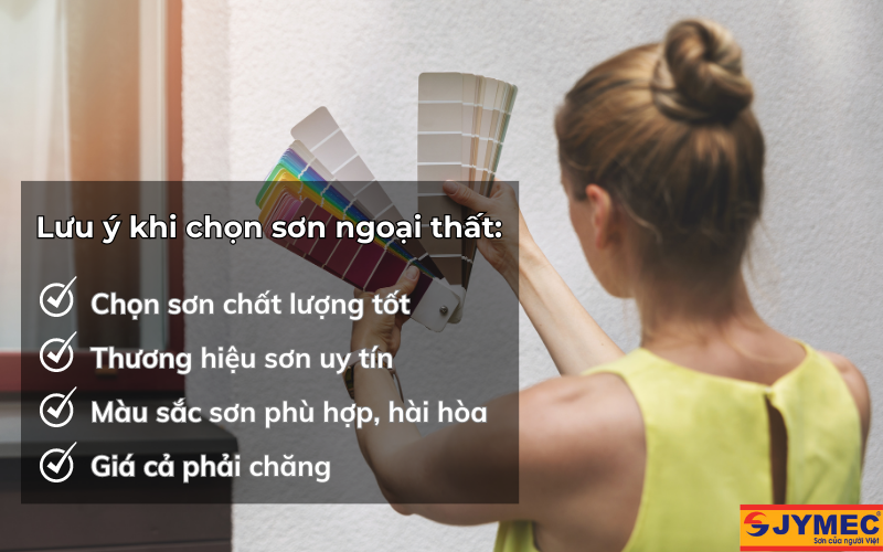Lưu ý khi lựa chọn sơn ngoại thất