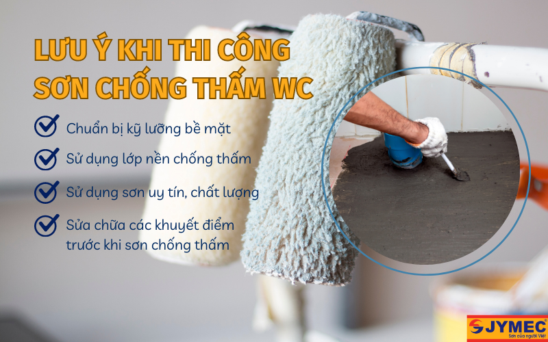 Lưu ý khi thi công sơn chống thấm WC
