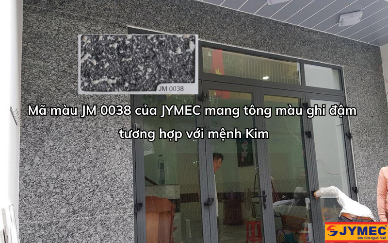 Sơn đá JYMEC tương hợp mệnh Kim với mã màu ghi đậm