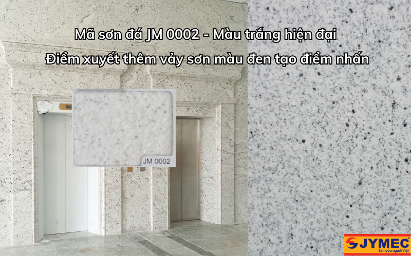 Mã sơn đá JYMEC màu trắng hiện đại