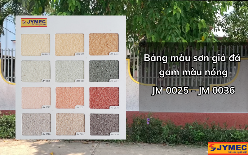 Màu sơn đá gam nóng