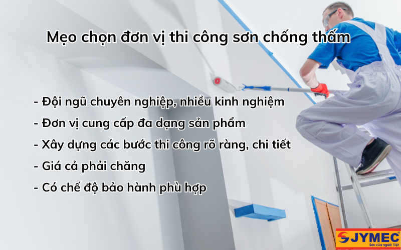 Chọn đơn vị thi công sơn chống thấm như thế nào?