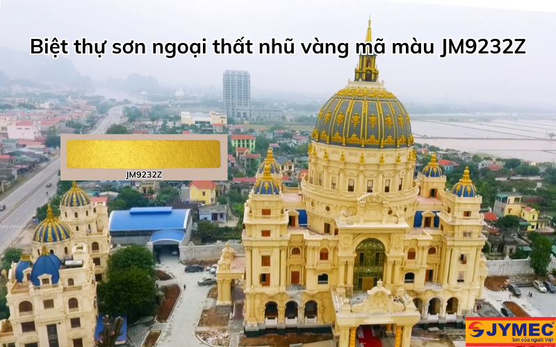 Biệt thự sơn màu nhũ vàng của JYMEC
